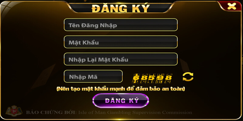 Điền thông tin đăng ký 33win